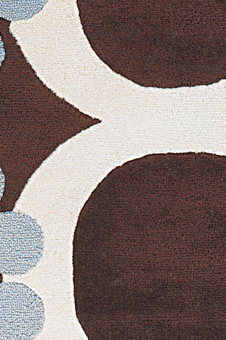 Chandra Avalisa AVL-6111 Brown/White/Blue Area Rug Close Up