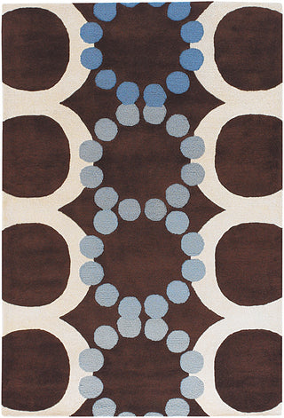 Chandra Avalisa AVL-6111 Brown/White/Blue Area Rug main image