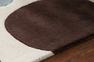 Chandra Avalisa AVL-6111 Brown/White/Blue Area Rug Detail