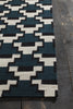 Chandra Avon AVO-34400 Blue/Black/White Area Rug Corner Shot