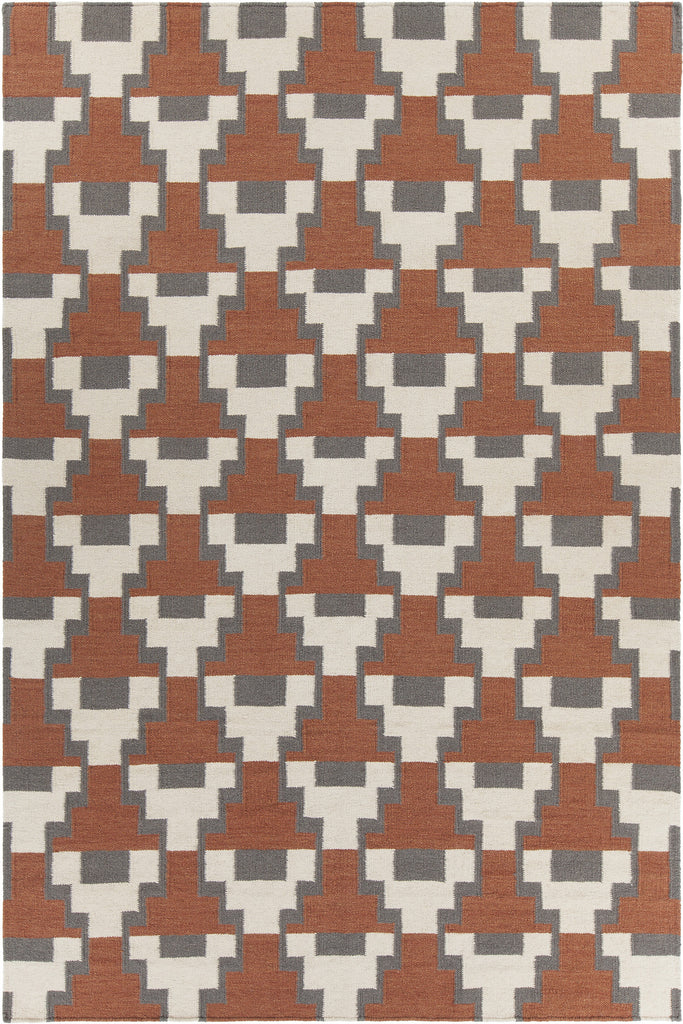 Chandra Avon AVO-34401 Rust/Grey/White Area Rug main image