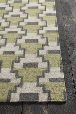 Chandra Avon AVO-34402 Green/Grey/White Area Rug Corner Shot