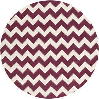 Artistic Weavers Transit Penelope Purple/Ivory Area Rug Round