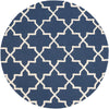 Artistic Weavers Pollack Keely Navy Blue/Ivory Area Rug Round