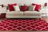 Artistic Weavers Holden Finley Crimson Red/Ivory Area Rug Room Scene