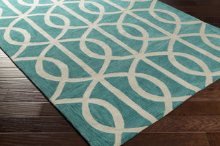 Artistic Weavers Holden Zoe Turquoise/Ivory Area Rug Corner Shot
