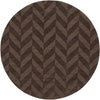 Artistic Weavers Central Park Carrie Chocolate Brown Area Rug Round