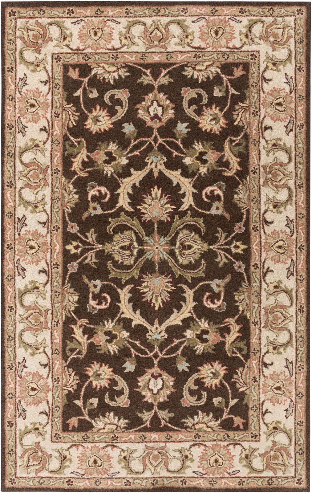 Artistic Weavers Oxford Aria Chocolate Brown/Olive Green Area Rug main image