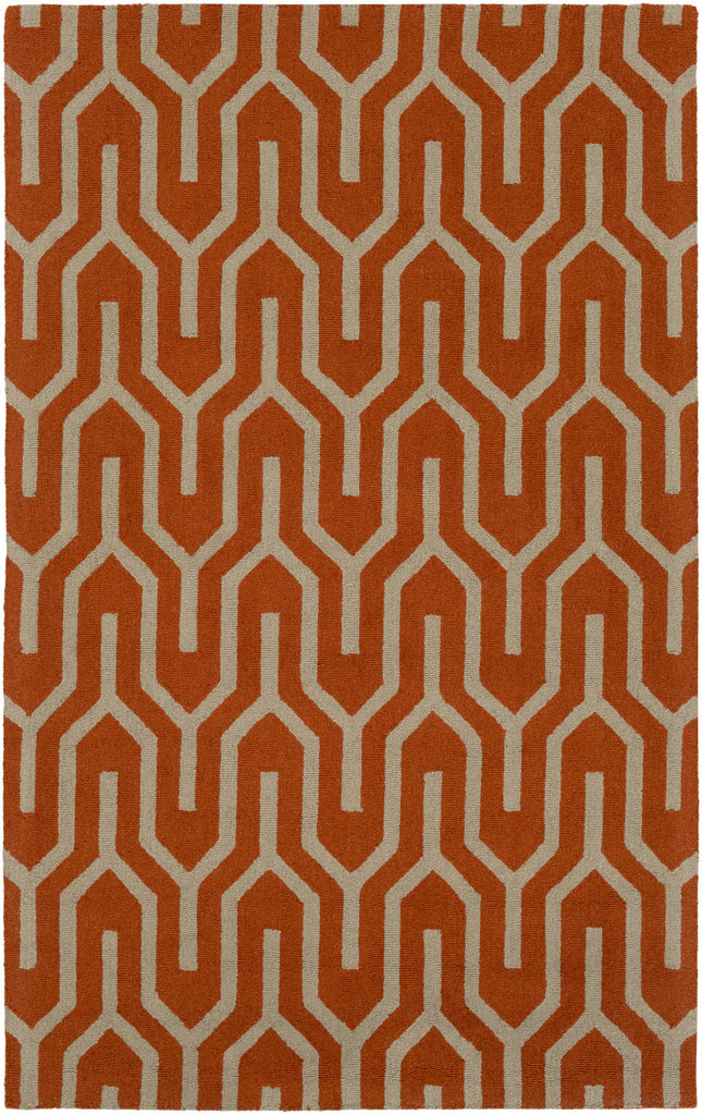 Artistic Weavers Impression Mandy Bright Orange/Taupe Area Rug main image