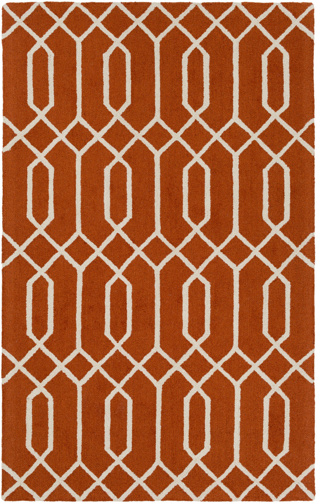Artistic Weavers Impression Ashley Bright Orange/Ivory Area Rug main image