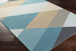 Artistic Weavers Impression Nikki Turquoise/Tan Area Rug Corner Shot