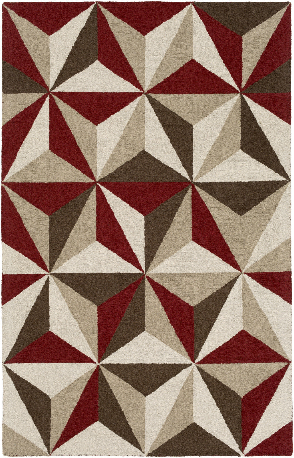 Artistic Weavers Impression Callie Crimson Red/Chocolate Brown Area Rug main image