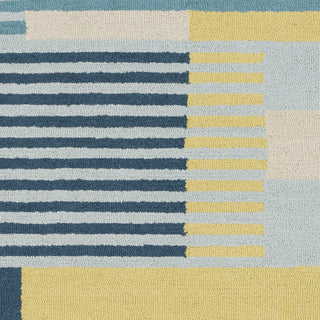 Artistic Weavers Impression Rebecca Teal/Lime Green Area Rug Swatch