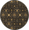 Artistic Weavers Middleton Alexandra Onyx Black/Gold Area Rug Round