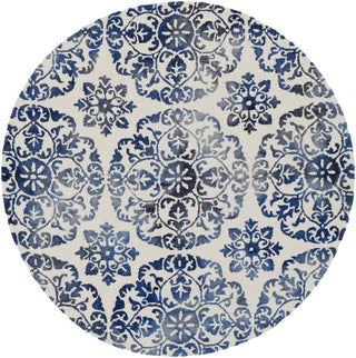 Artistic Weavers Organic Danielle Navy Blue/Ivory Area Rug Round