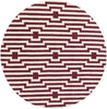 Artistic Weavers Transit Sawyer Burgundy/Ivory Area Rug Round