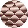 Artistic Weavers Transit Sawyer Burgundy/Ivory Area Rug Round
