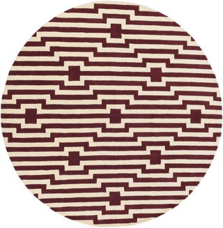 Artistic Weavers Transit Sawyer Burgundy/Ivory Area Rug Round