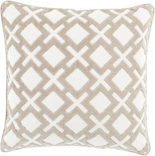 Surya Alexandria Diamond and Cross Velvet AX-002 Pillow 18 X 18 X 4 Poly filled