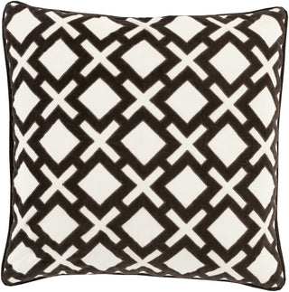 Surya Alexandria Diamond and Cross Velvet AX-003 Pillow 18 X 18 X 4 Poly filled