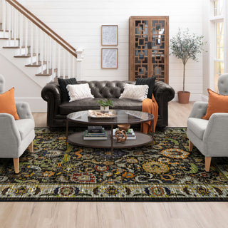 Karastan Kaleidoscope Ayanda Black Area Rug Lifestyle Image