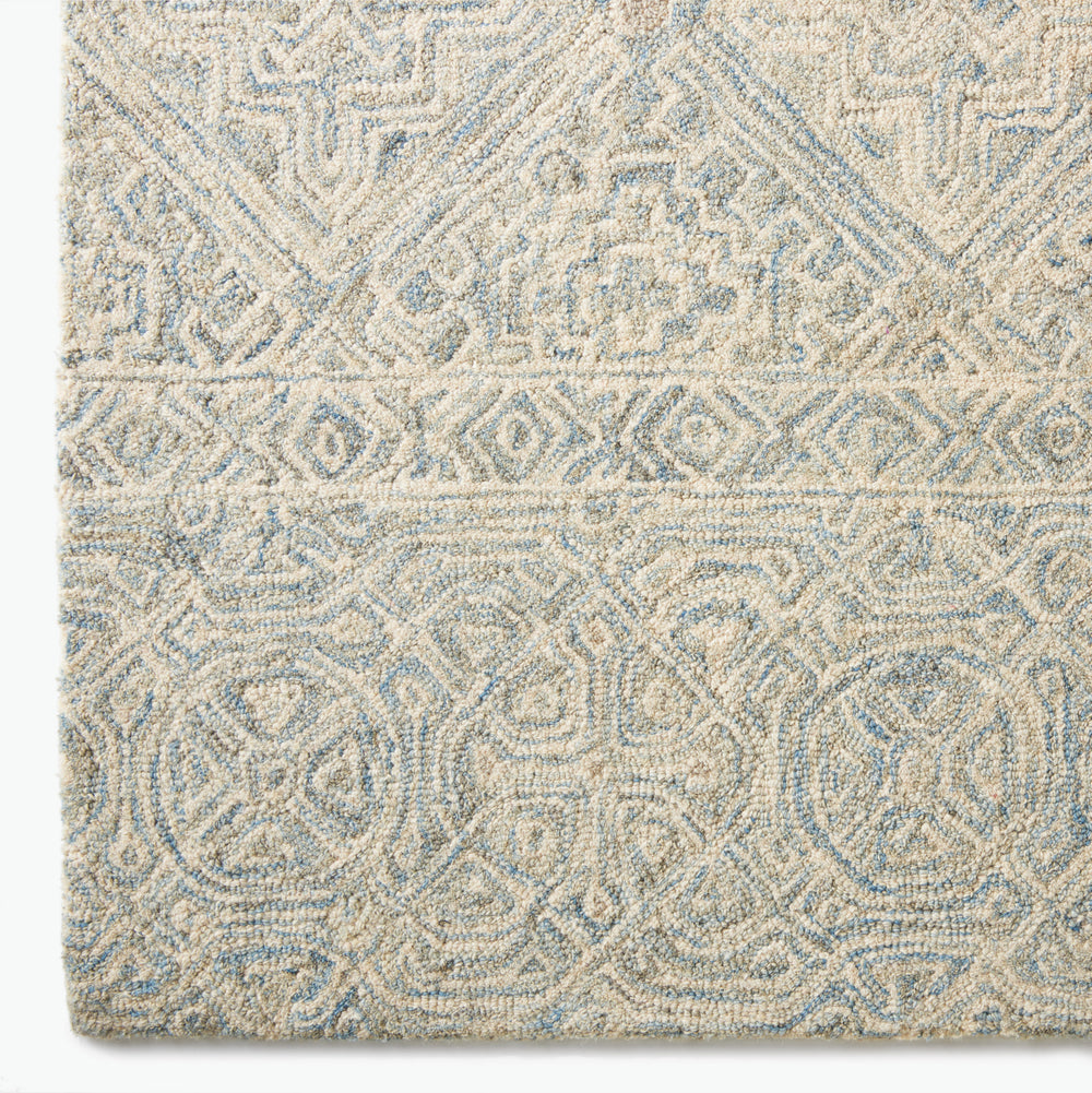 Azura AZM01 Ivory/Light Blue Area Rug by Nourison Room Image Feature