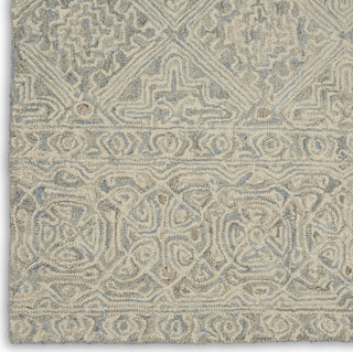 Azura AZM01 Ivory/Light Blue Area Rug by Nourison