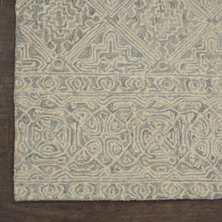 Azura AZM01 Ivory/Light Blue Area Rug by Nourison