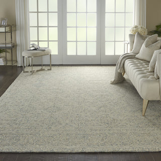 Azura AZM01 Ivory/Light Blue Area Rug by Nourison