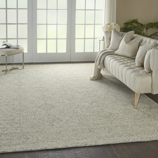 Azura AZM01 Ivory/Light Blue Area Rug by Nourison