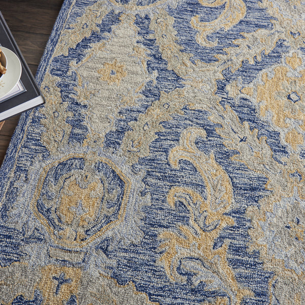 Azura AZM03 Navy Blue Area Rug by Nourison Incredible Rugs and Decor