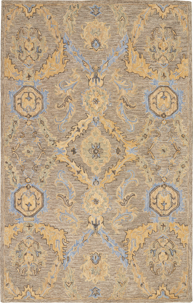 Azura AZM03 Taupe/Blue Area Rug by Nourison