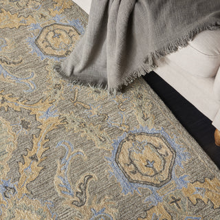 Azura AZM03 Taupe/Blue Area Rug by Nourison