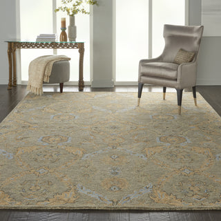 Azura AZM03 Taupe/Blue Area Rug by Nourison