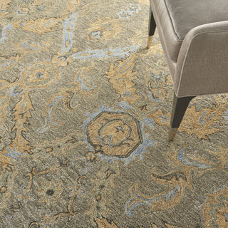 Azura AZM03 Taupe/Blue Area Rug by Nourison