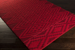 Surya Aztec AZT-3002 Cherry Hand Woven Area Rug 5x8 Corner