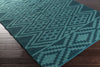 Surya Aztec AZT-3006 Teal Hand Woven Area Rug 5x8 Corner