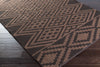 Surya Aztec AZT-3007 Mocha Hand Woven Area Rug 5x8 Corner