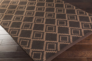 Surya Aztec AZT-3009 Mocha Hand Woven Area Rug 5x8 Corner