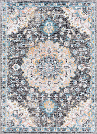 Surya Azul AZU-2305 Aqua Medium Gray Black White Mustard Blush Beige Area Rug Mirror main image