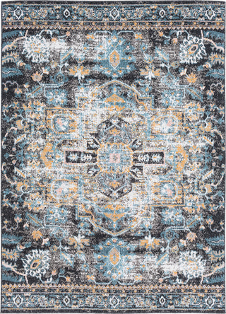 Surya Azul AZU-2311 Aqua Black White Mustard Blush Beige Medium Gray Area Rug Mirror main image