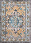 Surya Azul AZU-2314 Mustard Beige Medium Gray Aqua White Black Blush Area Rug Mirror main image