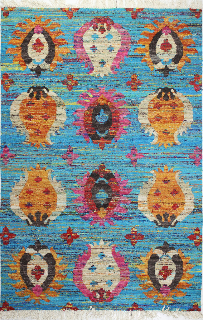 Bashian Boho B124-FWCH1 Blue Area Rug