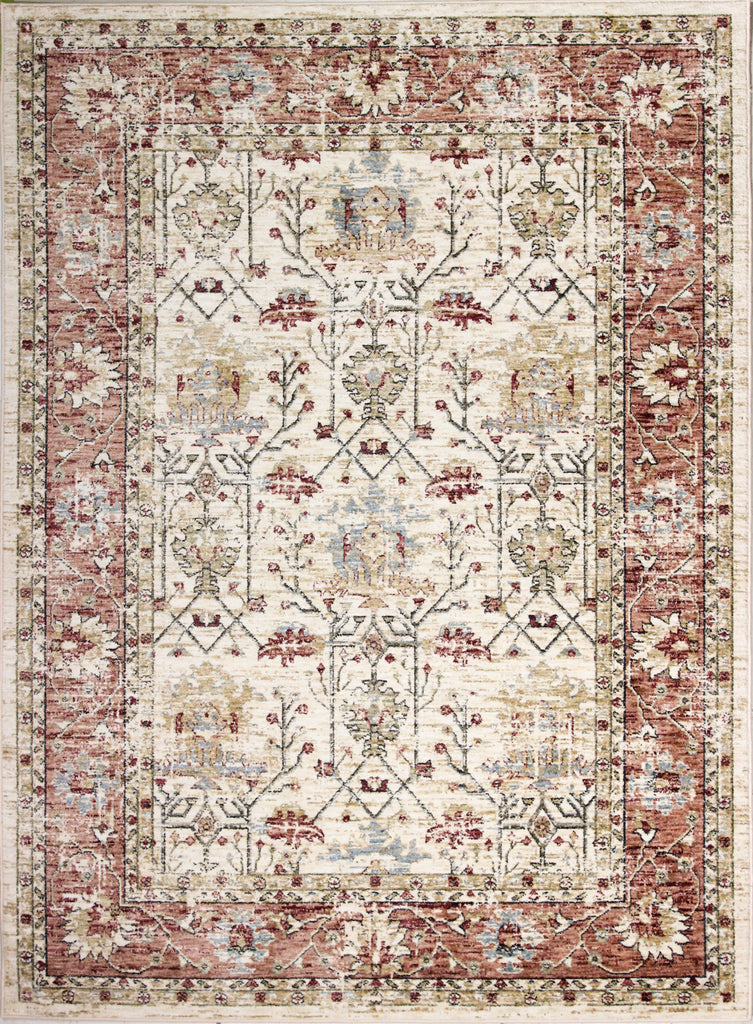 Bashian Bradford B128-BR101 Ivory/Rust Area Rug