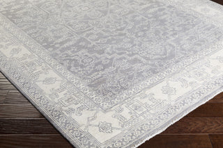 Surya Bala BAA-5001 Medium Gray Hand Knotted Area Rug Corner Shot