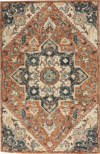 Nourison Bahari BAH02 Rust Area Rug