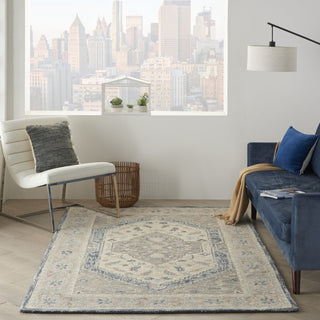 Nourison Bahari BAH03 Grey Area Rug Room Scene Feature