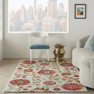 Nourison Bahari BAH04 Grey/Multi Area Rug Room Scene Feature