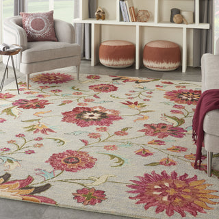 Nourison Bahari BAH04 Grey/Multi Area Rug