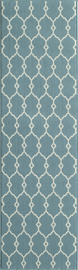 Momeni Baja BAJ-2 Blue Area Rug Close up